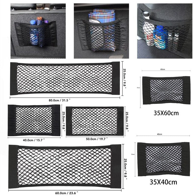 Car Back Rear Trunk Organizer Net Mesh Seat - NivoLand