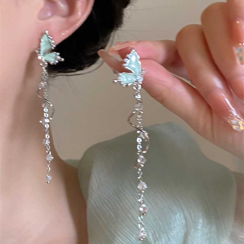tassel long earrings