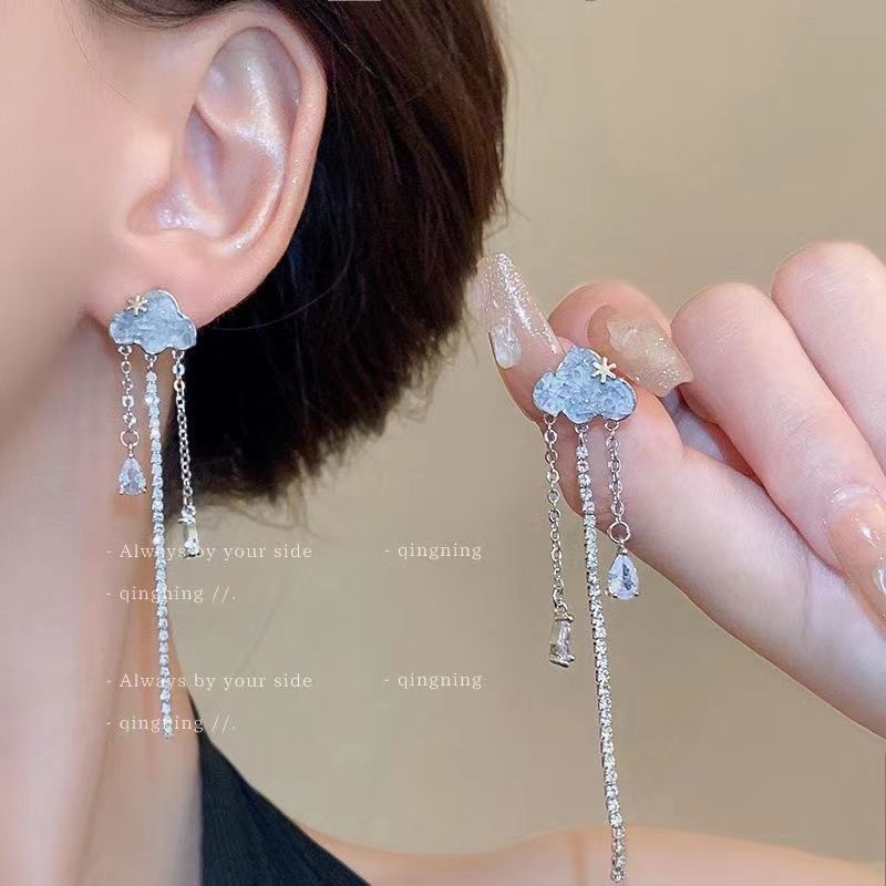 tassel long earrings