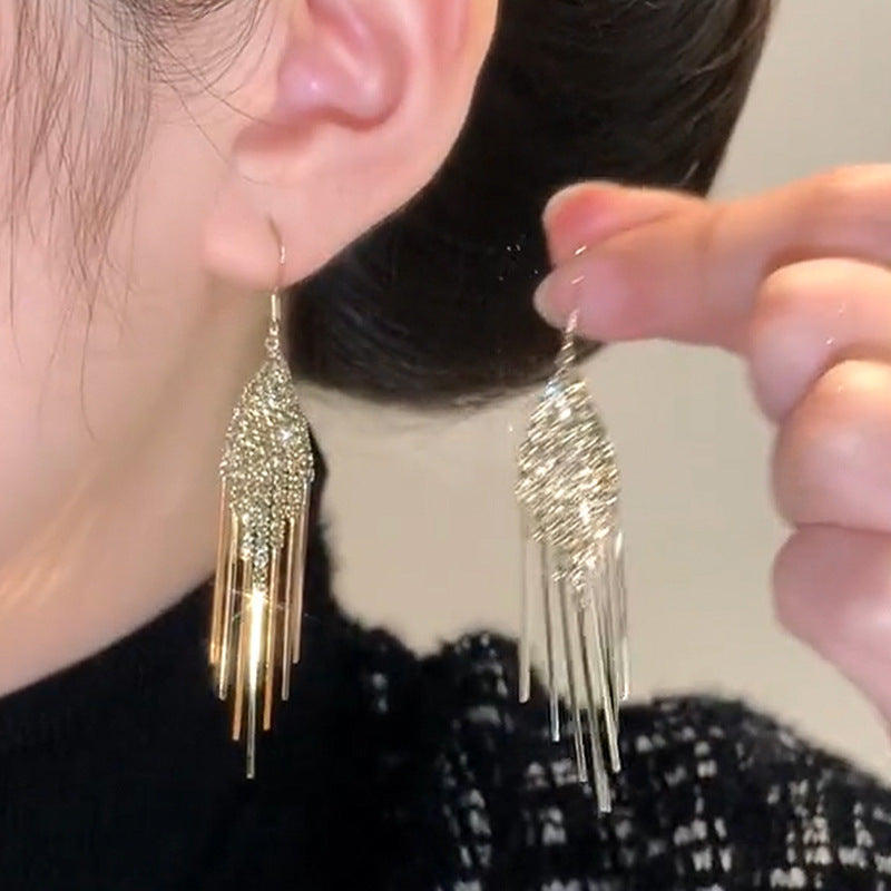 tassel long earrings