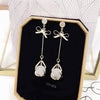 Bow tie cat's eye-silver