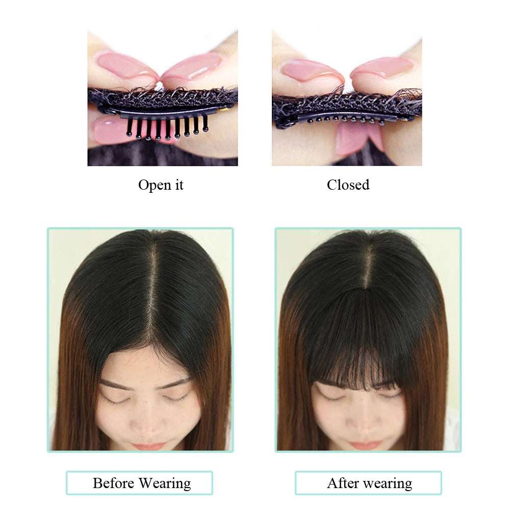 Synthetic Air Bangs For Women - NivoLand