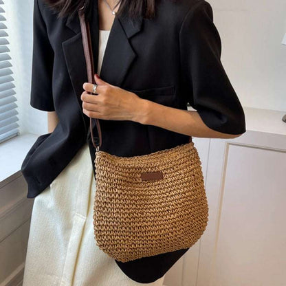 SummerChic™ | Woven Straw Beach Bag - NivoLand