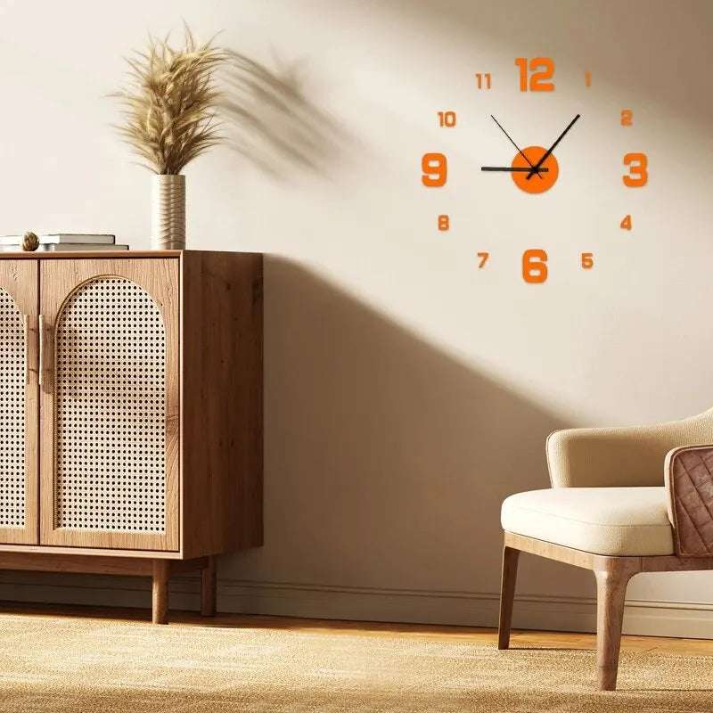 diy frameless wall clock - nivoland