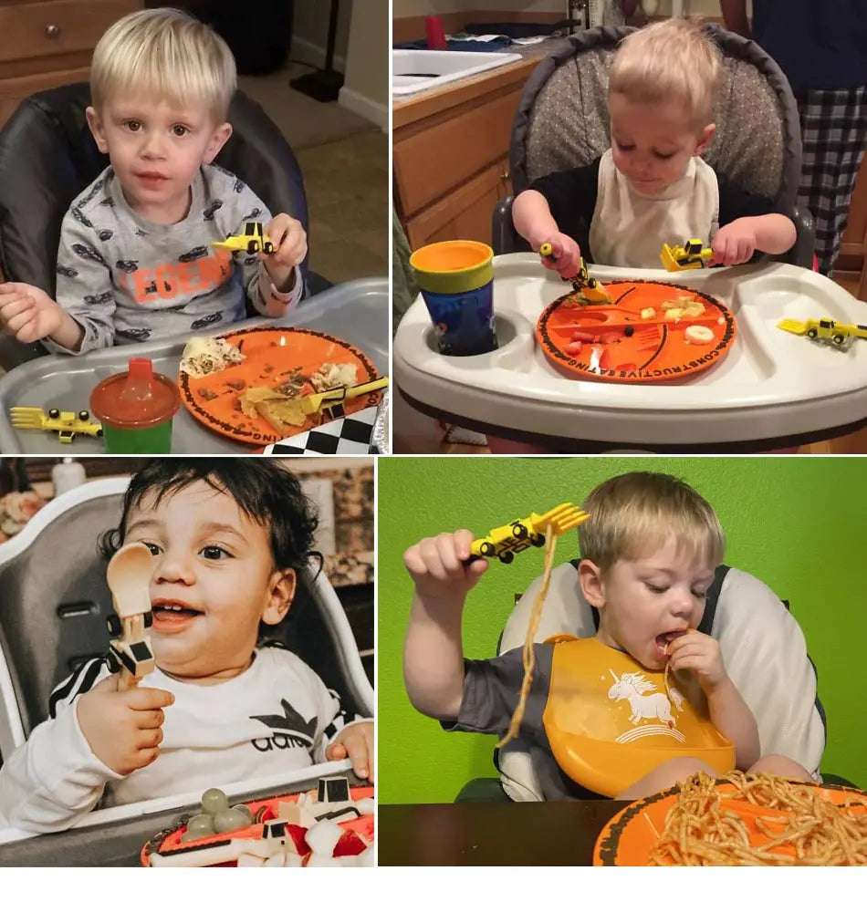 Kids Bulldozer Tableware Set - NivoLand