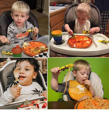 Kids Bulldozer Tableware Set - NivoLand