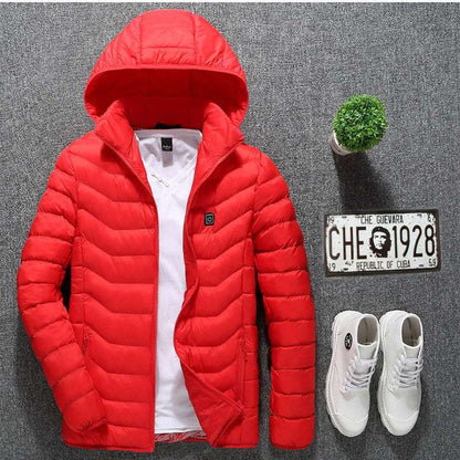 New Heated Jacket Coat USB Electric Jacket Cotton Coat Heater Thermal Clothing Heating Vest Men's Clothes Winter - NivoLand